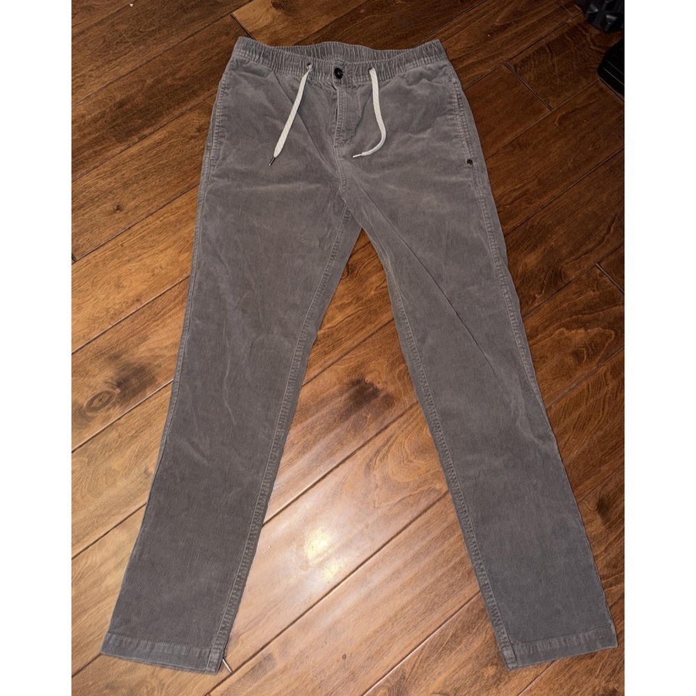 Men's Vuori Optimist Charcoal Corduroy Pants Size medium
